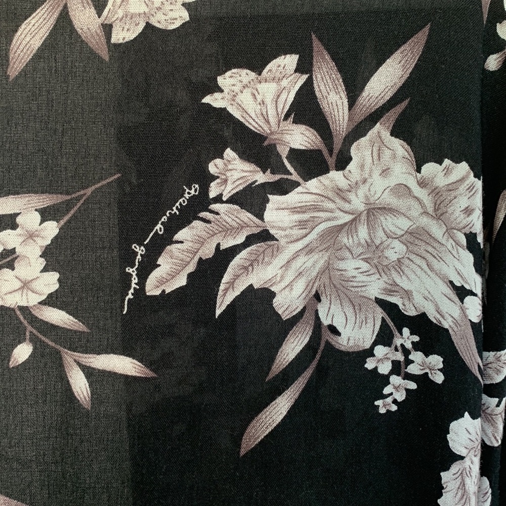 Spiritual Gangster Floral Black White Duster Robe Cardigan size OS - Picture 8 of 8